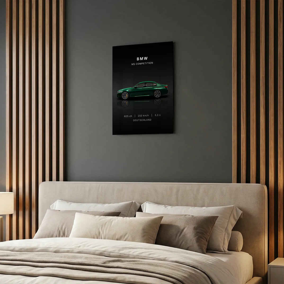 Tableau BMW M5 Competition — Performances | en Métal Format A3