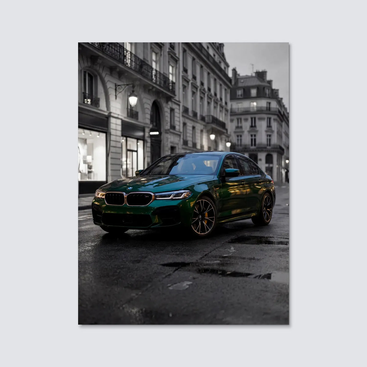 Tableau BMW M5 Competition — Haussmannien | en Métal Format A3