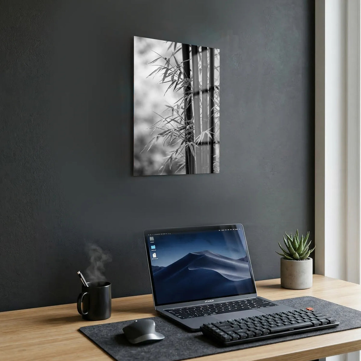 Tableau Bambous noirs | en Métal Format A3