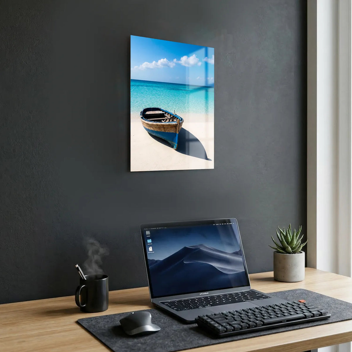 Tableau Barque échouée | en Métal Format A3