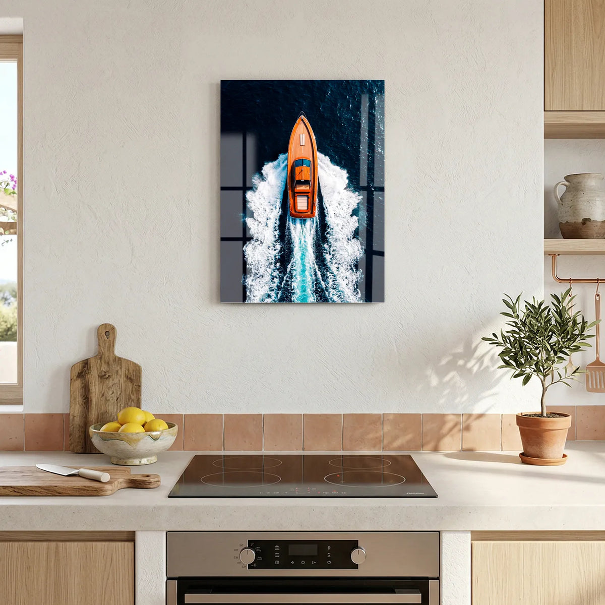 Tableau Balade en Bateau | en Métal Format A3