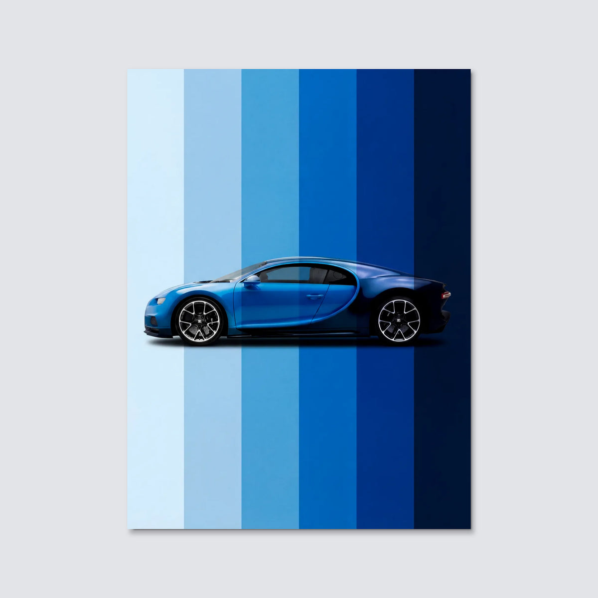 Tableau Bugatti Chiron Sport — Dégradé | en Métal Format A3
