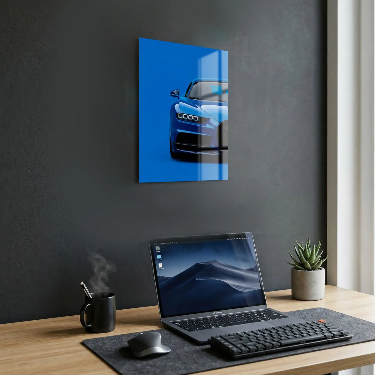 Tableau Bugatti Chiron Sport — Signature | en Métal Format A3