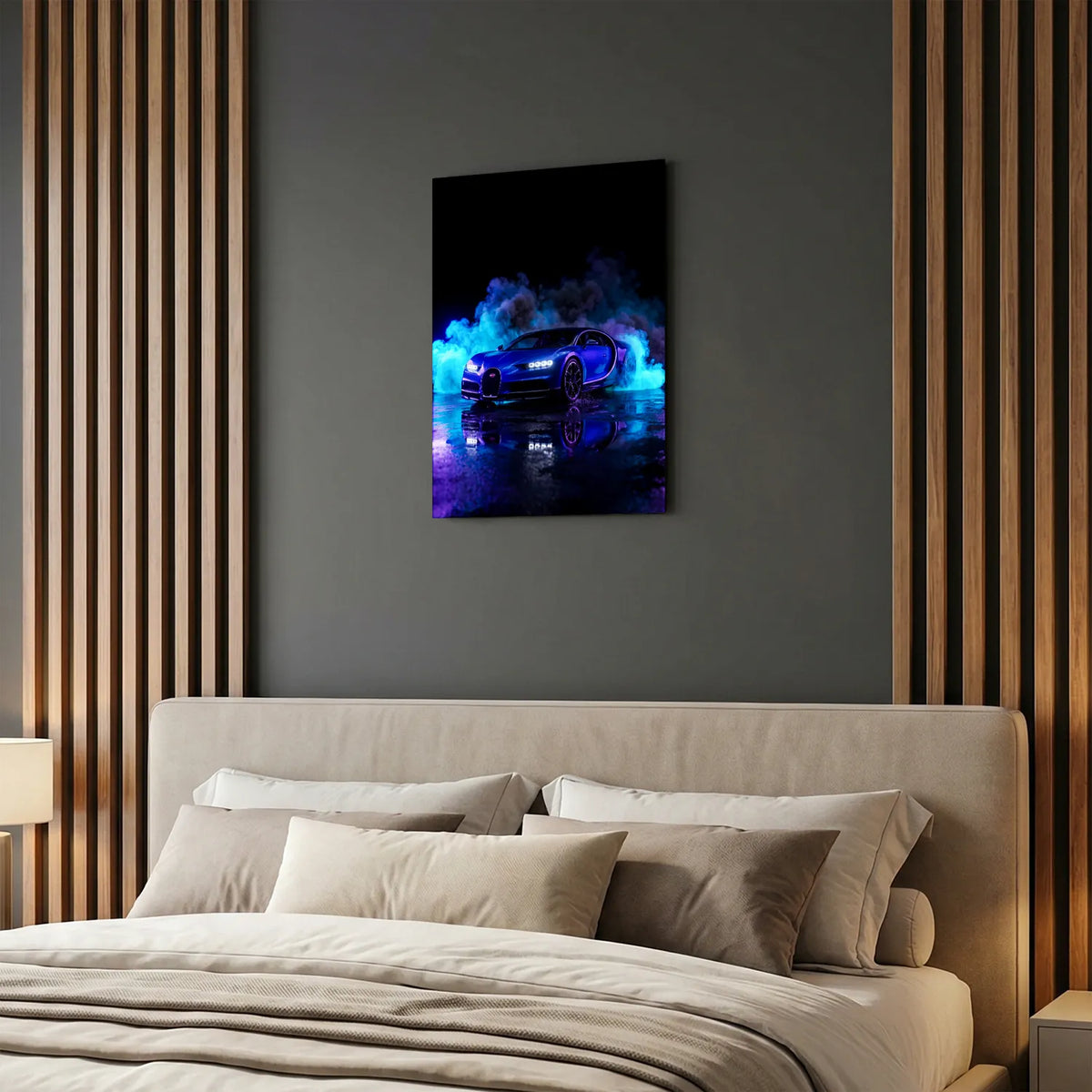 Tableau Bugatti Chiron Sport — Néon | en Métal Format A3