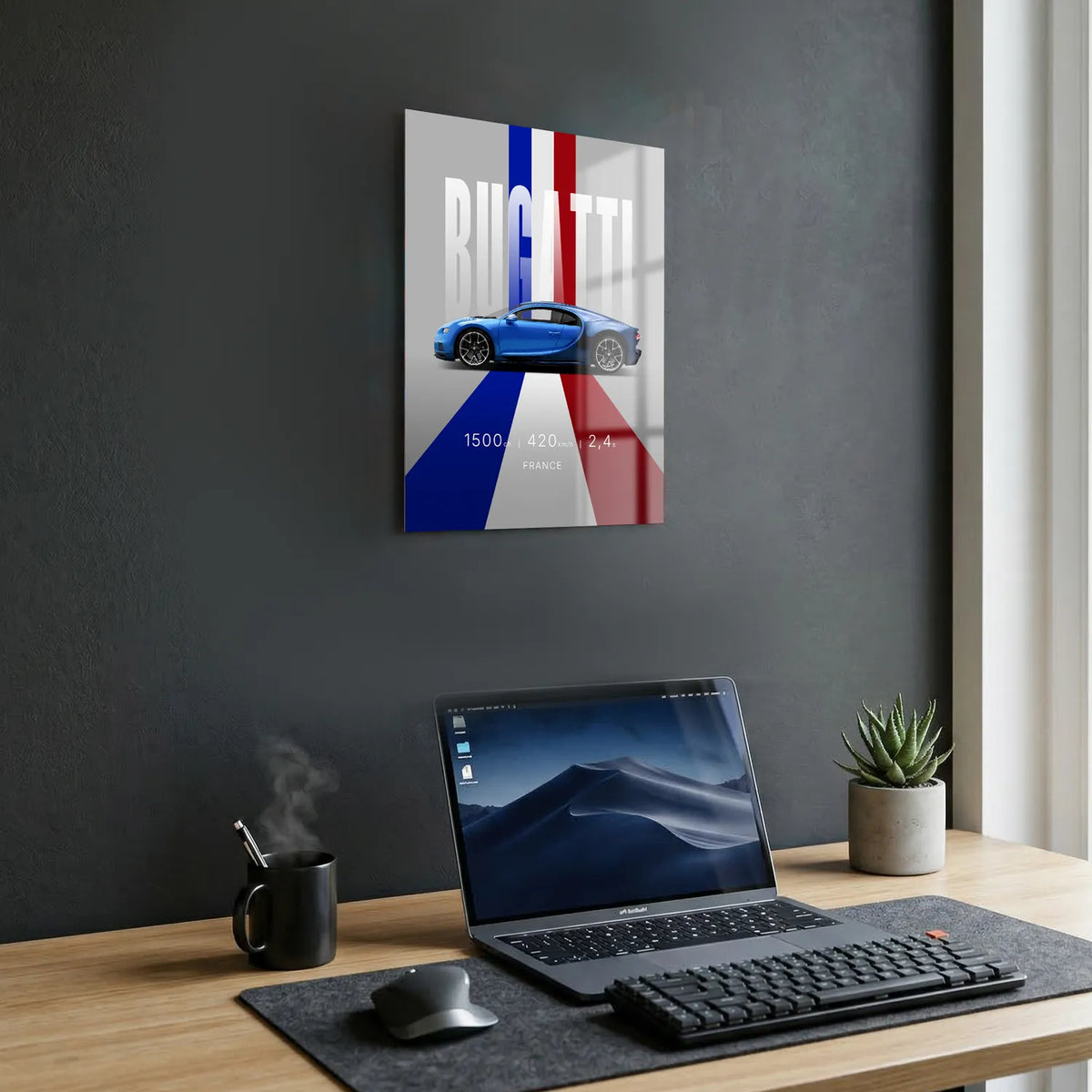 Tableau Bugatti Chiron Sport — Studio | en Métal Format A3