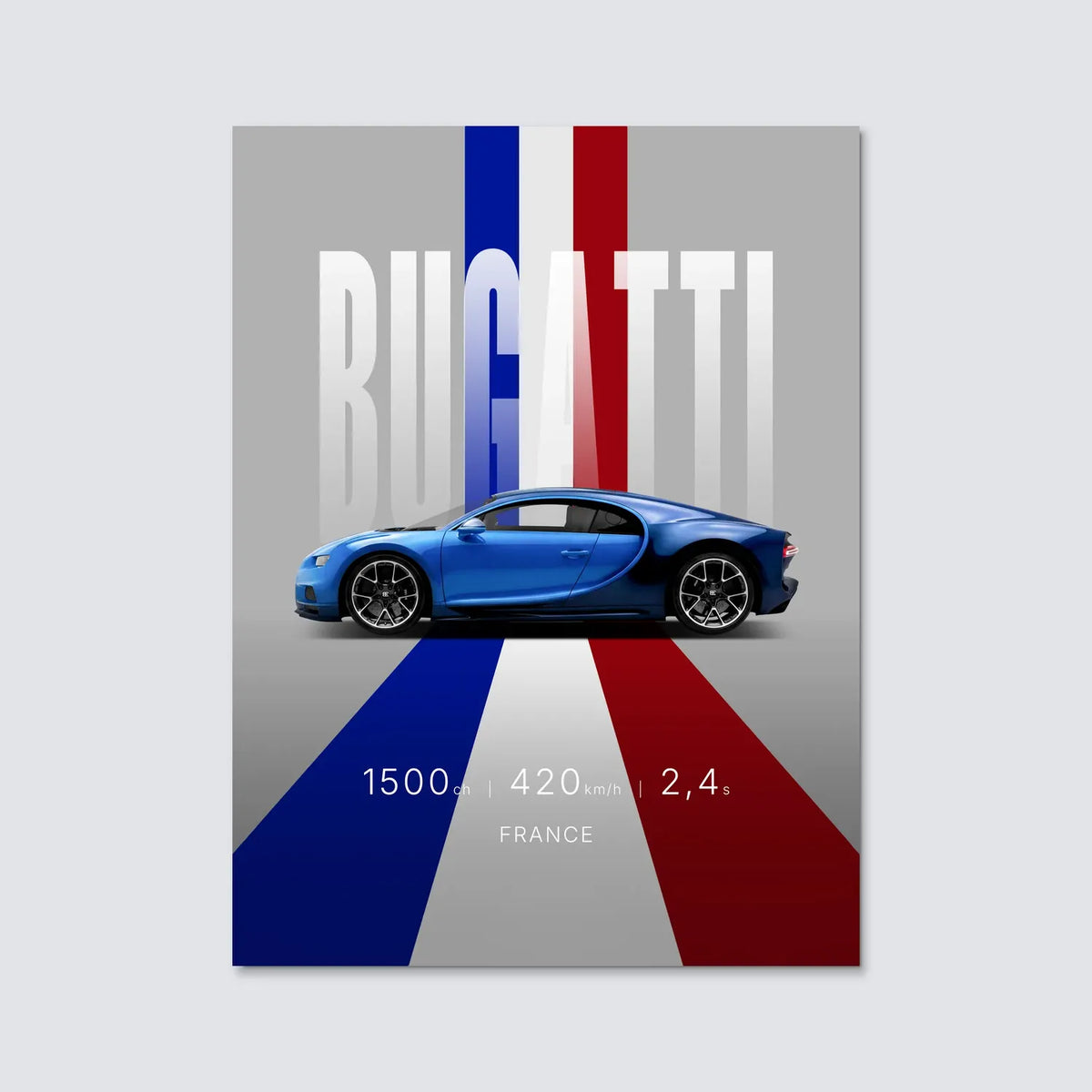 Tableau Bugatti Chiron Sport — Studio | en Métal Format A3