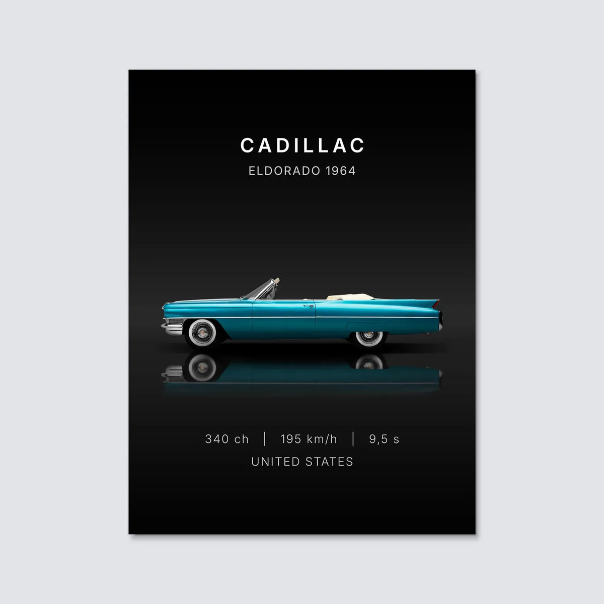 Tableau Cadillac Eldorado — Performances | en Métal Format A3