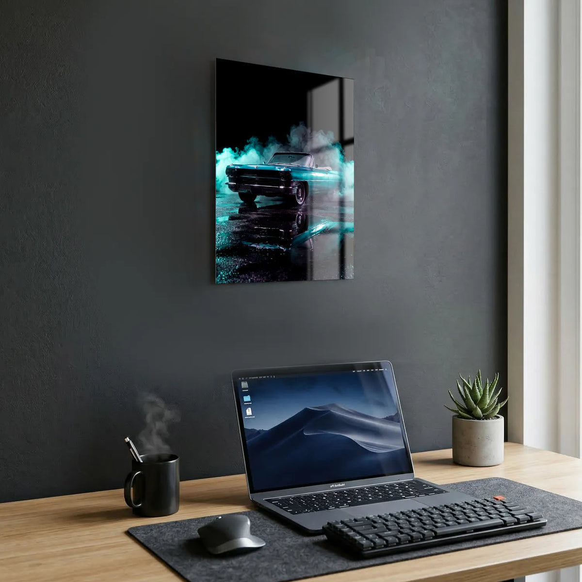 Tableau Cadillac Eldorado — Néon | en Métal Format A3