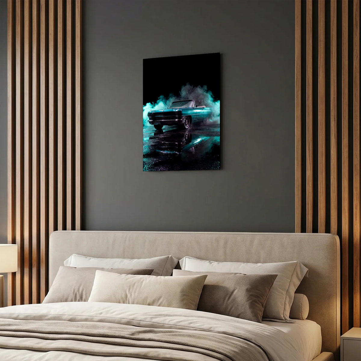 Tableau Cadillac Eldorado — Néon | en Métal Format A3