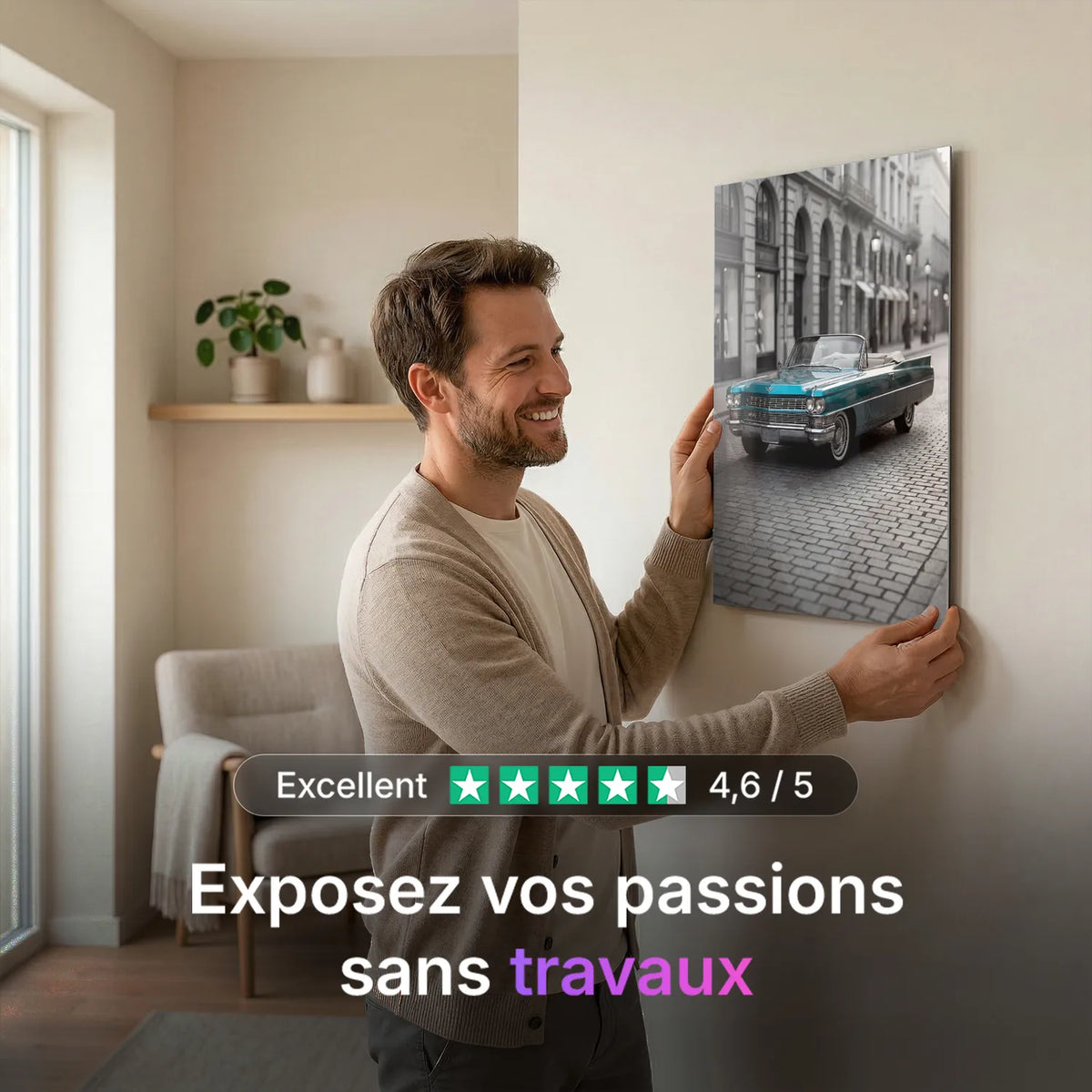 Tableau Cadillac Eldorado — Haussmannien | en Métal Format A3