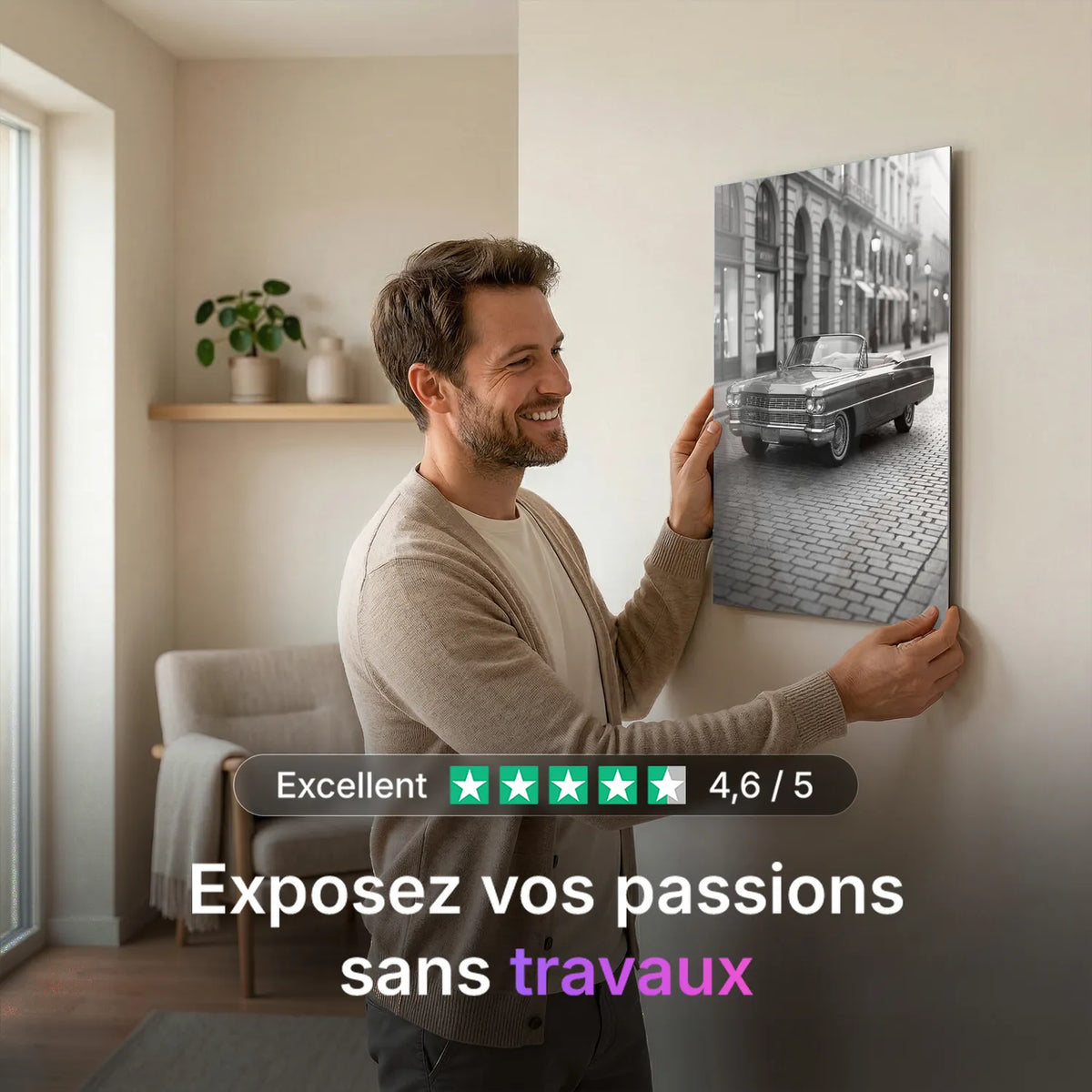 Tableau Cadillac Eldorado — Haussmannien | en Métal Format A3