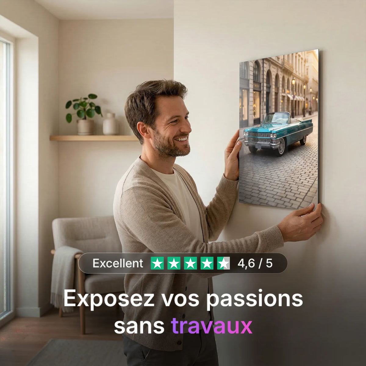 Tableau Cadillac Eldorado — Haussmannien | en Métal Format A3