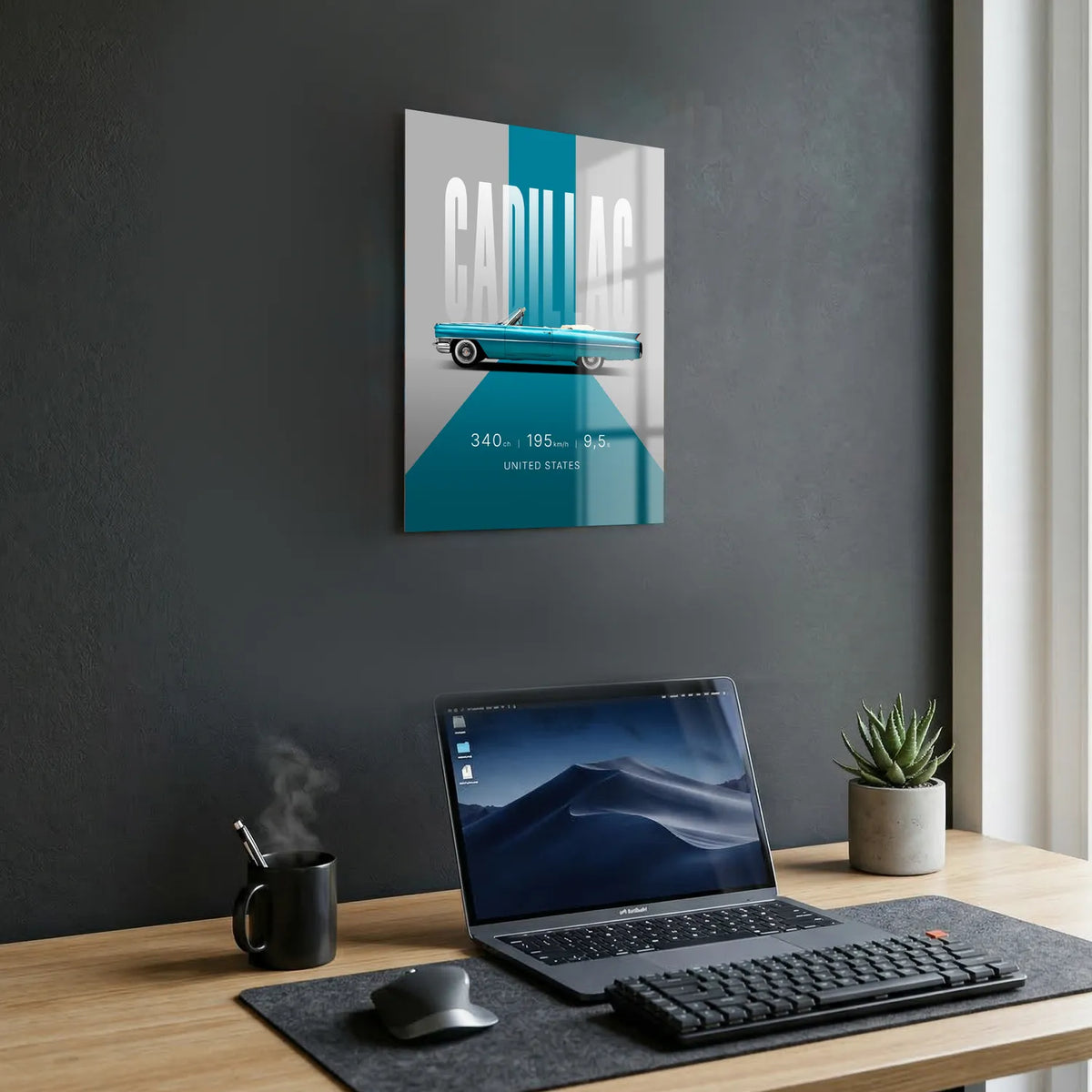 Tableau Cadillac Eldorado — Studio | en Métal Format A3
