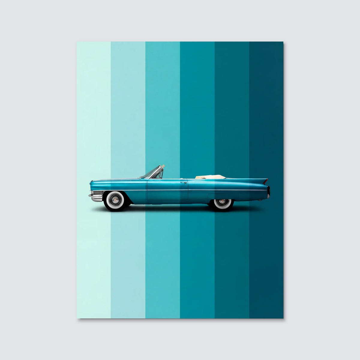 Tableau Cadillac Eldorado — Dégradé | en Métal Format A3