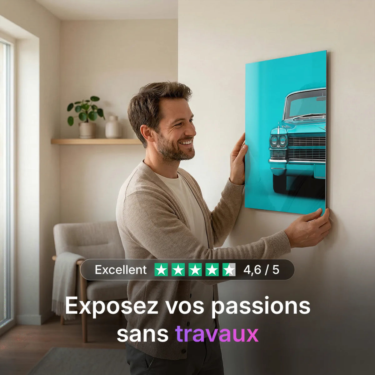 Tableau Cadillac Eldorado — Signature | en Métal Format A3