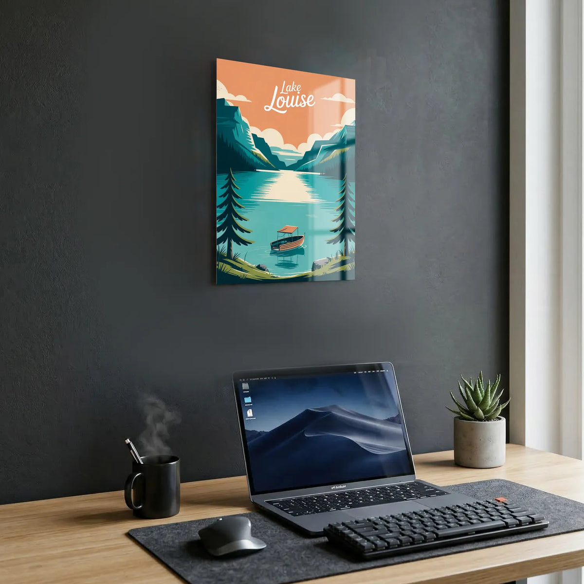 Tableau Lake Louise Canada - Illustration | en Métal Format A3