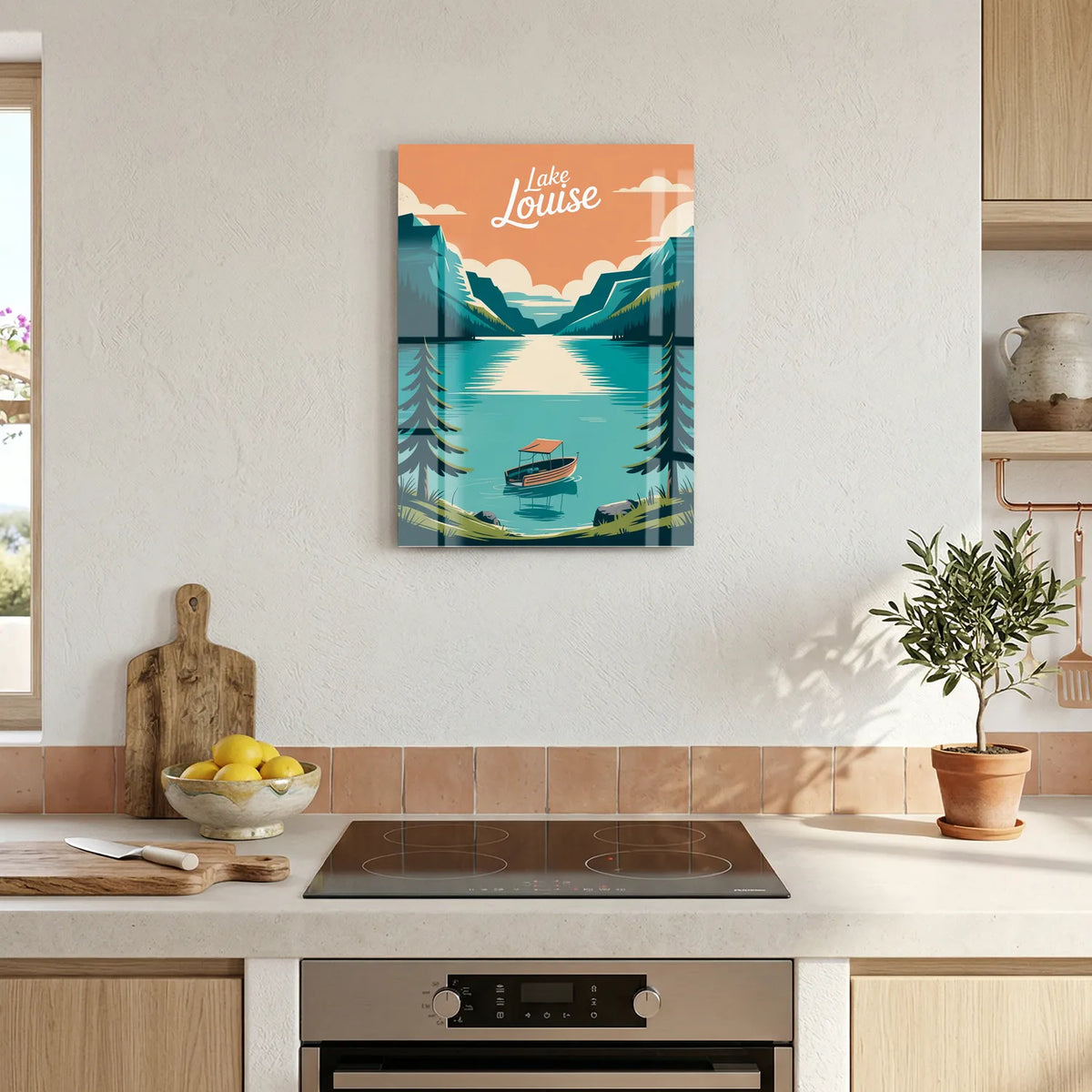 Tableau Lake Louise Canada - Illustration | en Métal Format A3