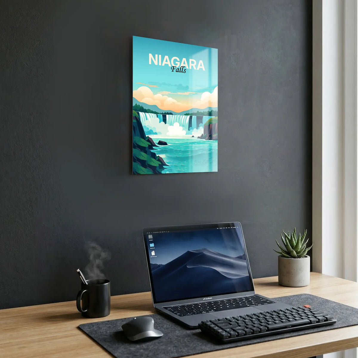 Tableau Niagara Falls Canada - Illustration | en Métal Format A3