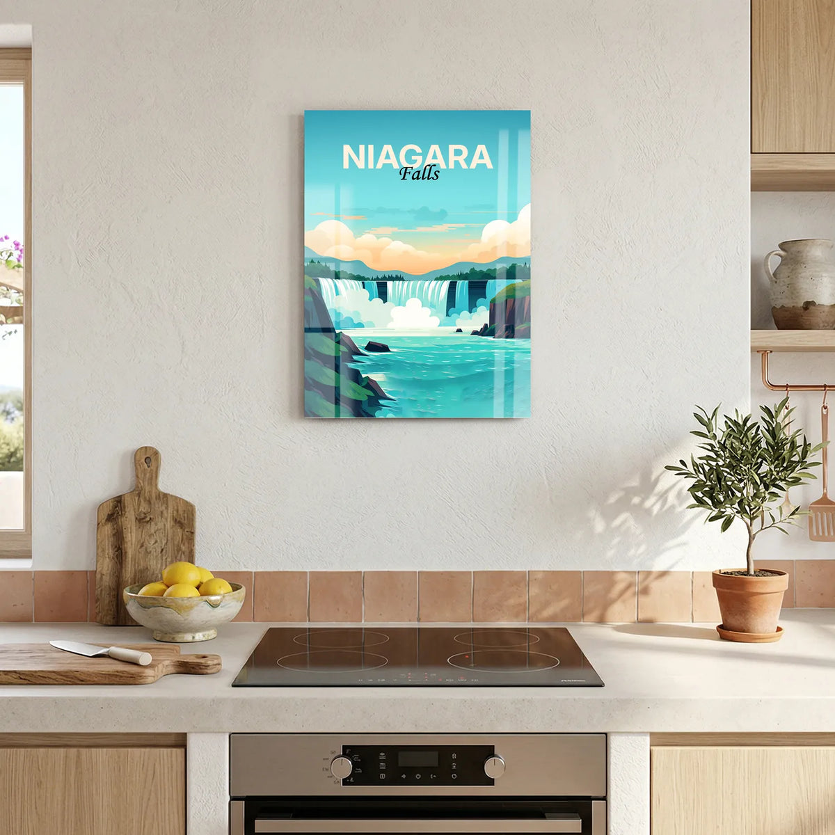 Tableau Niagara Falls Canada - Illustration | en Métal Format A3