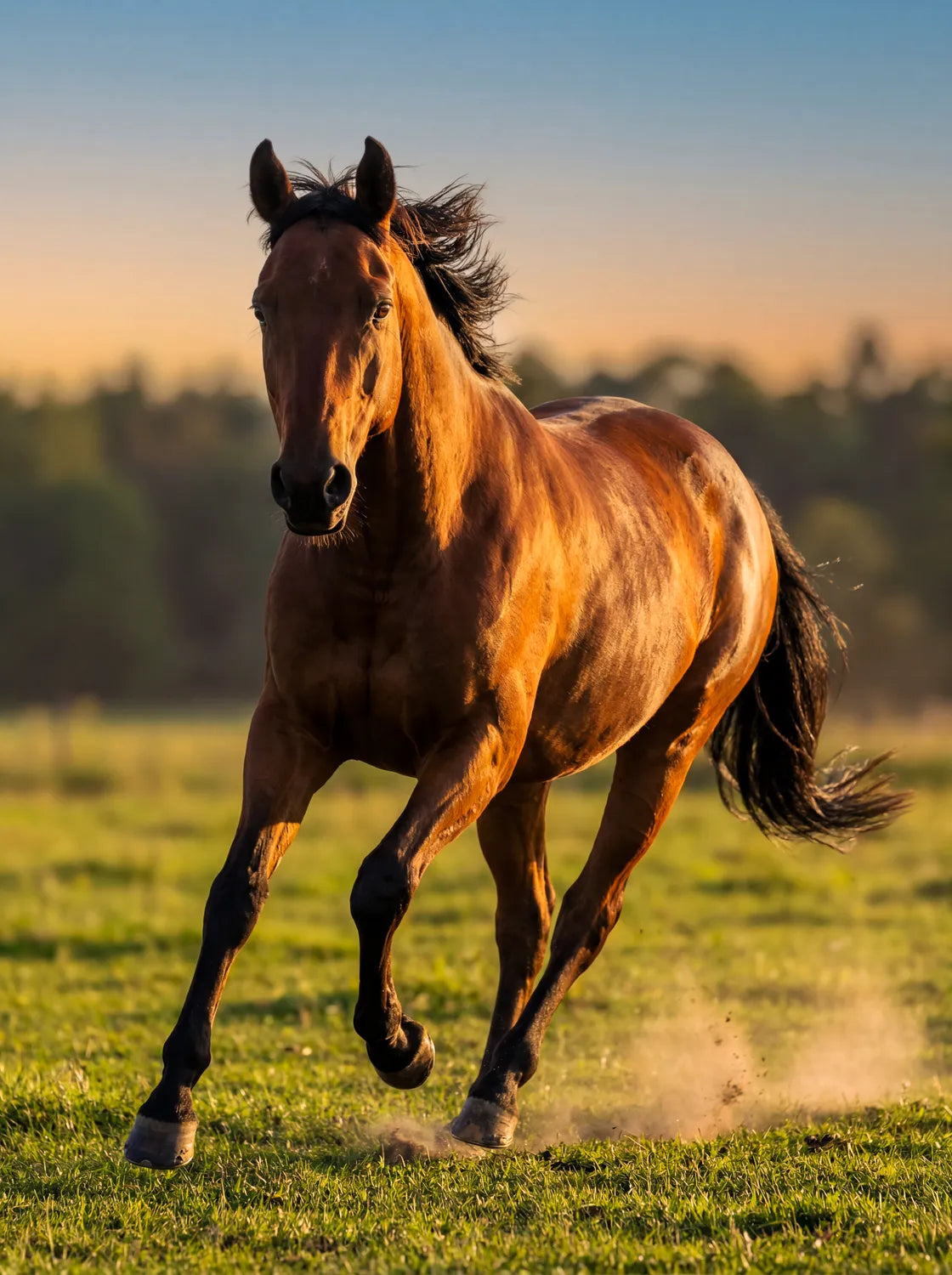 Tableau Cheval au Galop | en Métal Format A3