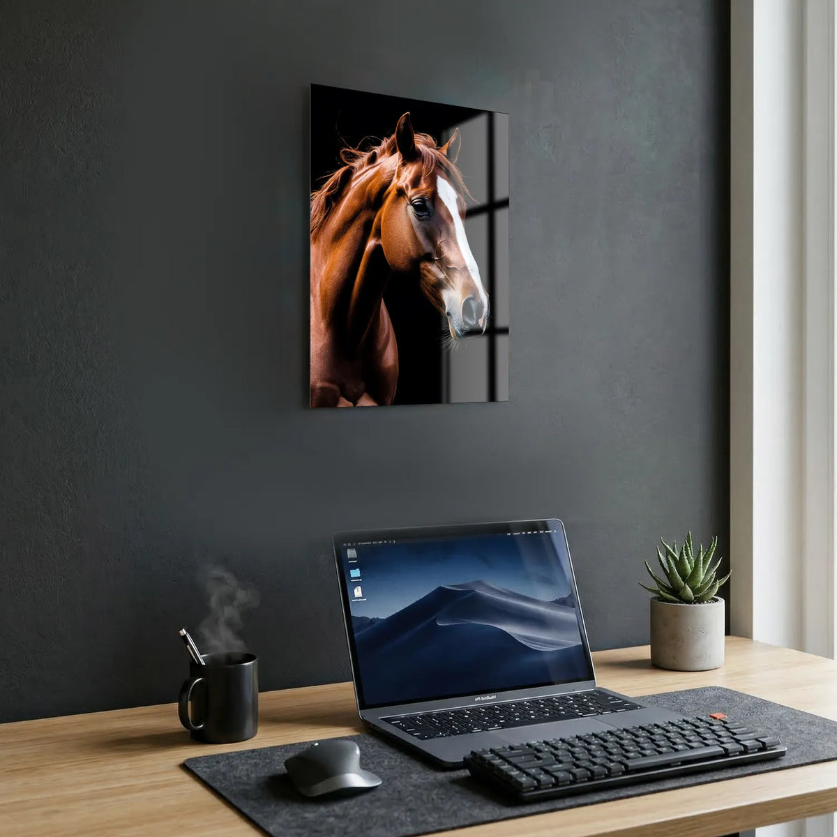 Tableau Portrait de Cheval | en Métal Format A3