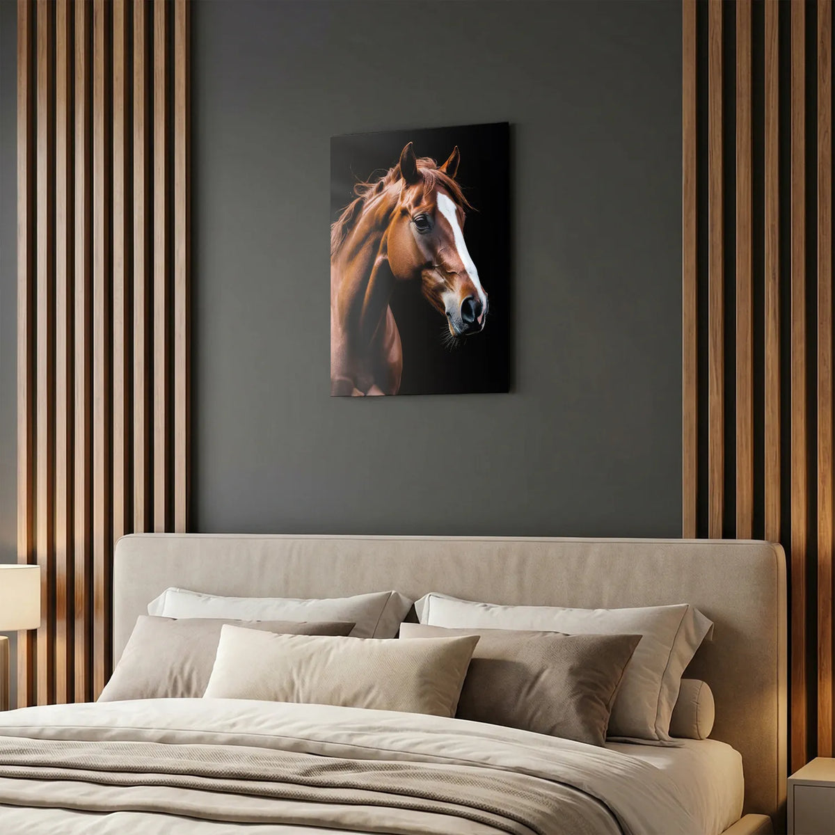 Tableau Portrait de Cheval | en Métal Format A3