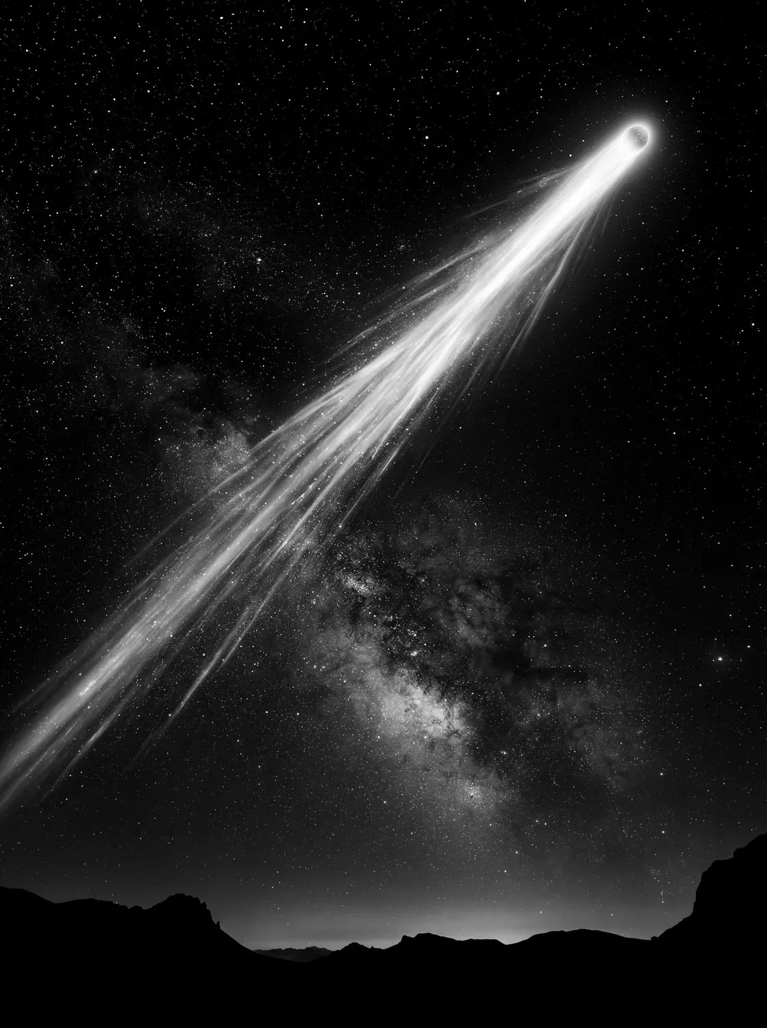 Tableau Comète | en Métal Format A3