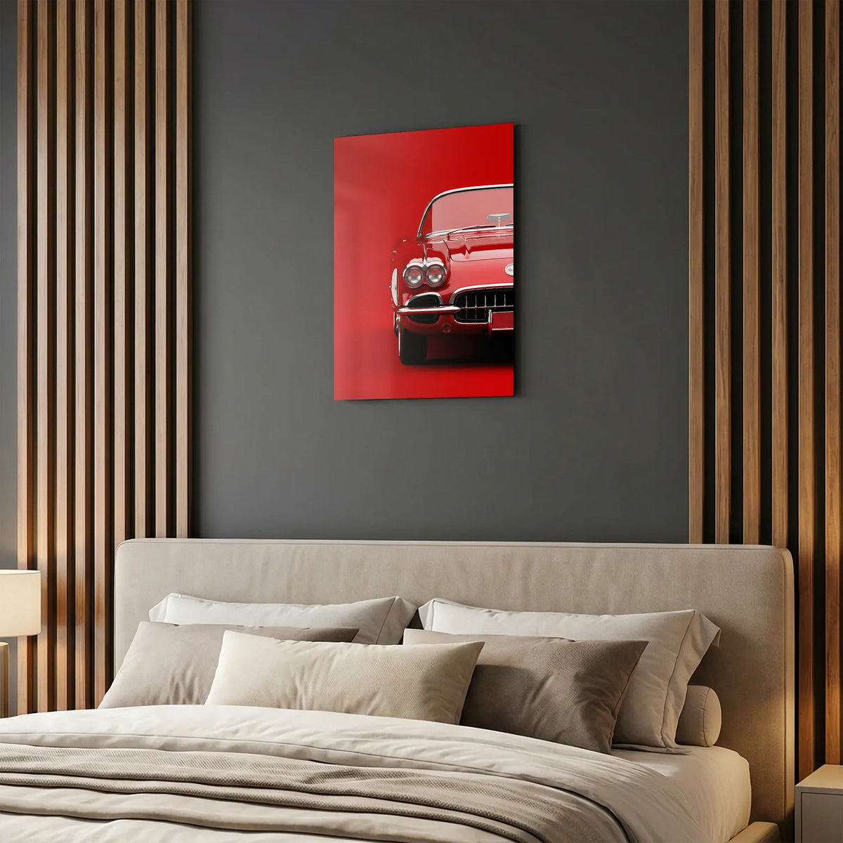Tableau Corvette C1 1958 — Signature | en Métal Format A3
