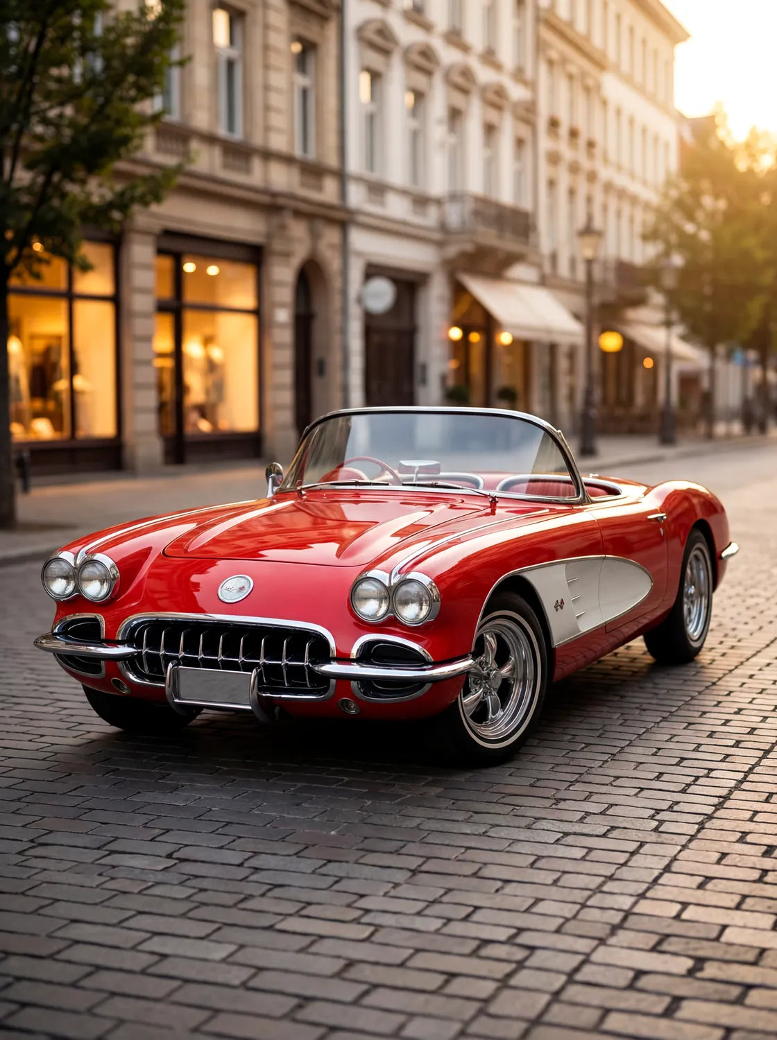 Tableau Corvette C1 1958 — Haussmannien | en Métal Format A3