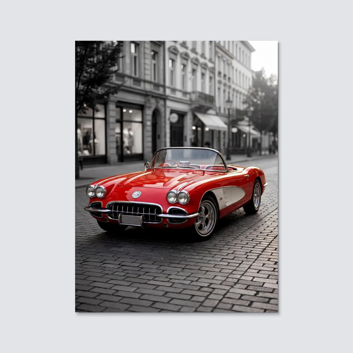 Tableau Corvette C1 1958 — Haussmannien | en Métal Format A3