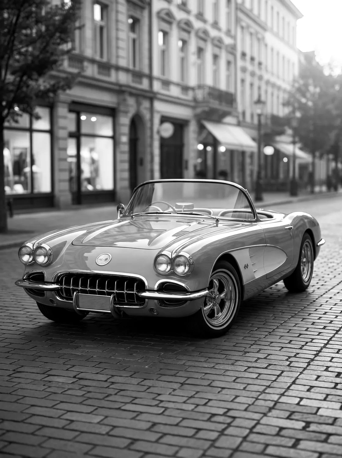 Tableau Corvette C1 1958 — Haussmannien | en Métal Format A3