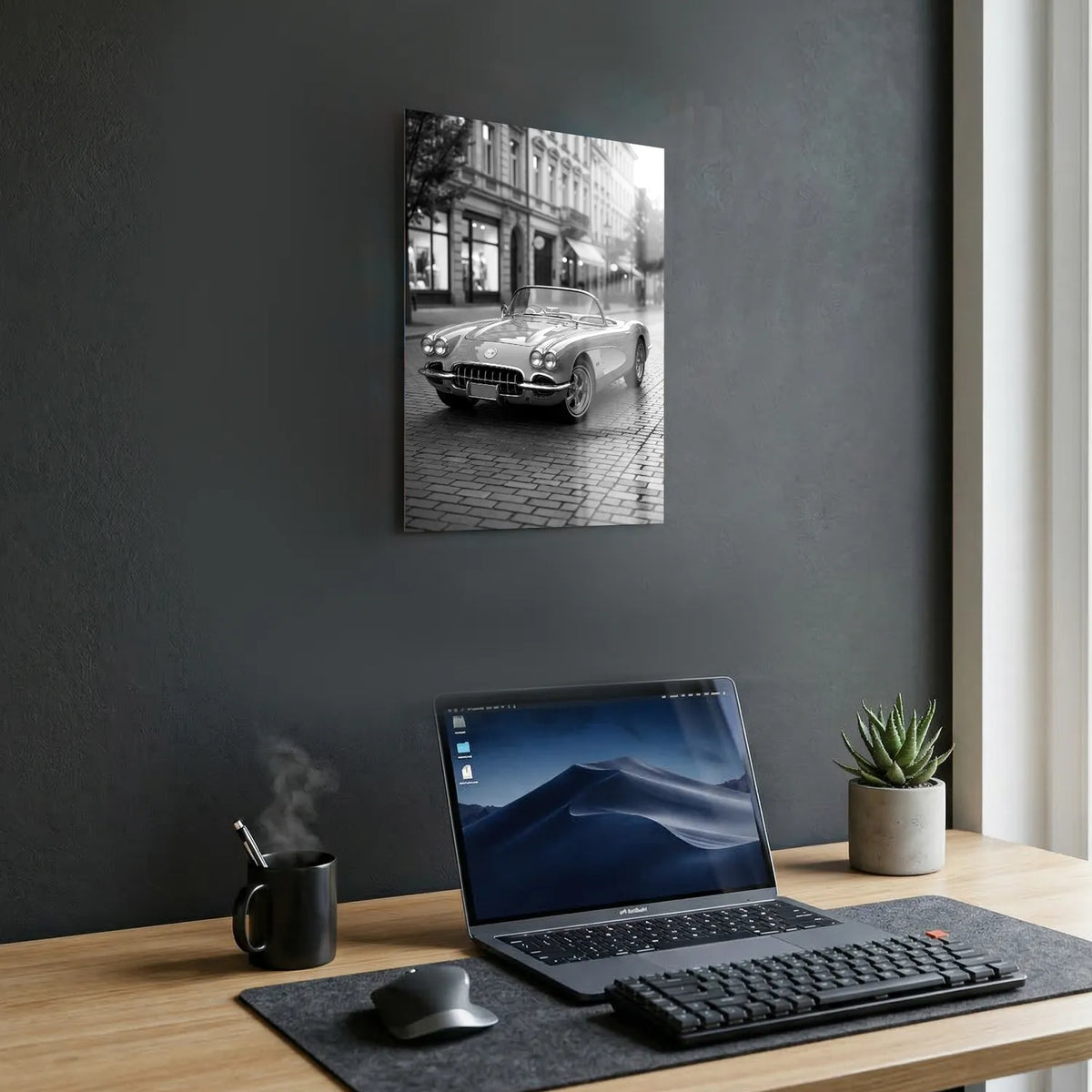 Tableau Corvette C1 1958 — Haussmannien | en Métal Format A3
