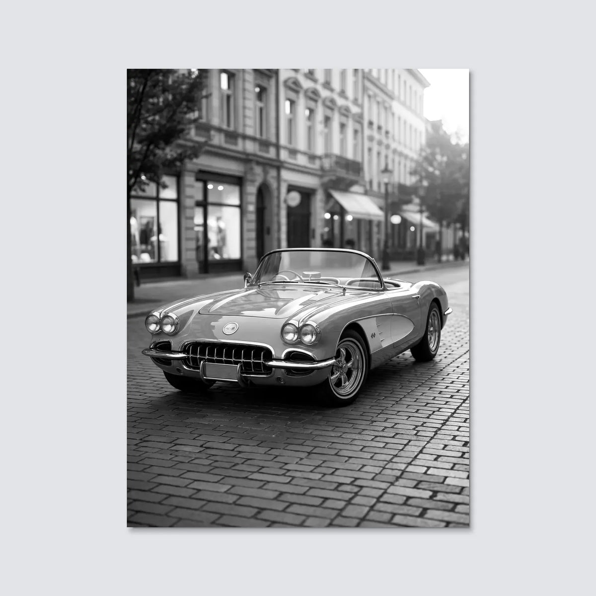 Tableau Corvette C1 1958 — Haussmannien | en Métal Format A3