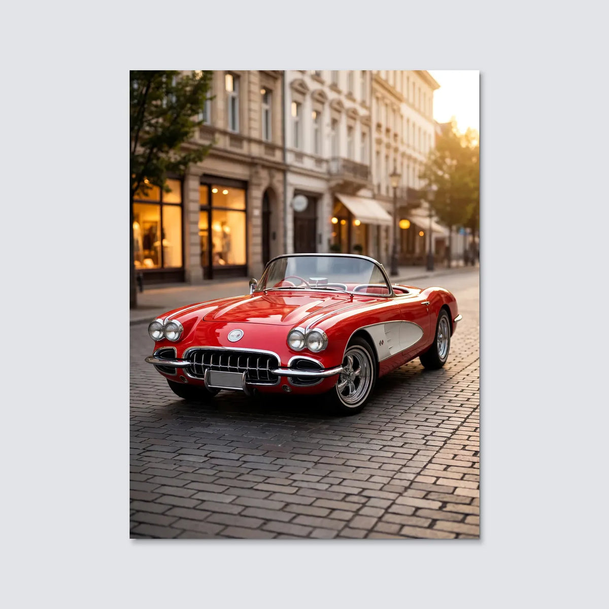 Tableau Corvette C1 1958 — Haussmannien | en Métal Format A3