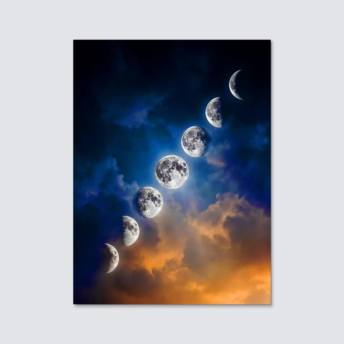 Tableau Cycle de La Lune | en Métal Format A3