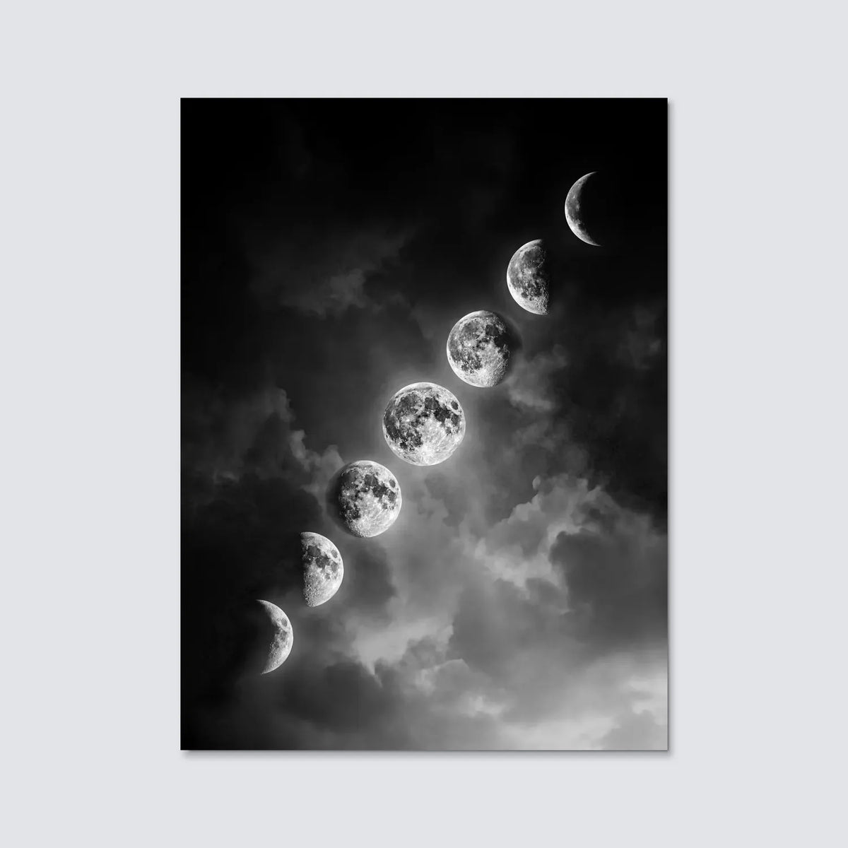 Tableau Cycle de La Lune | en Métal Format A3