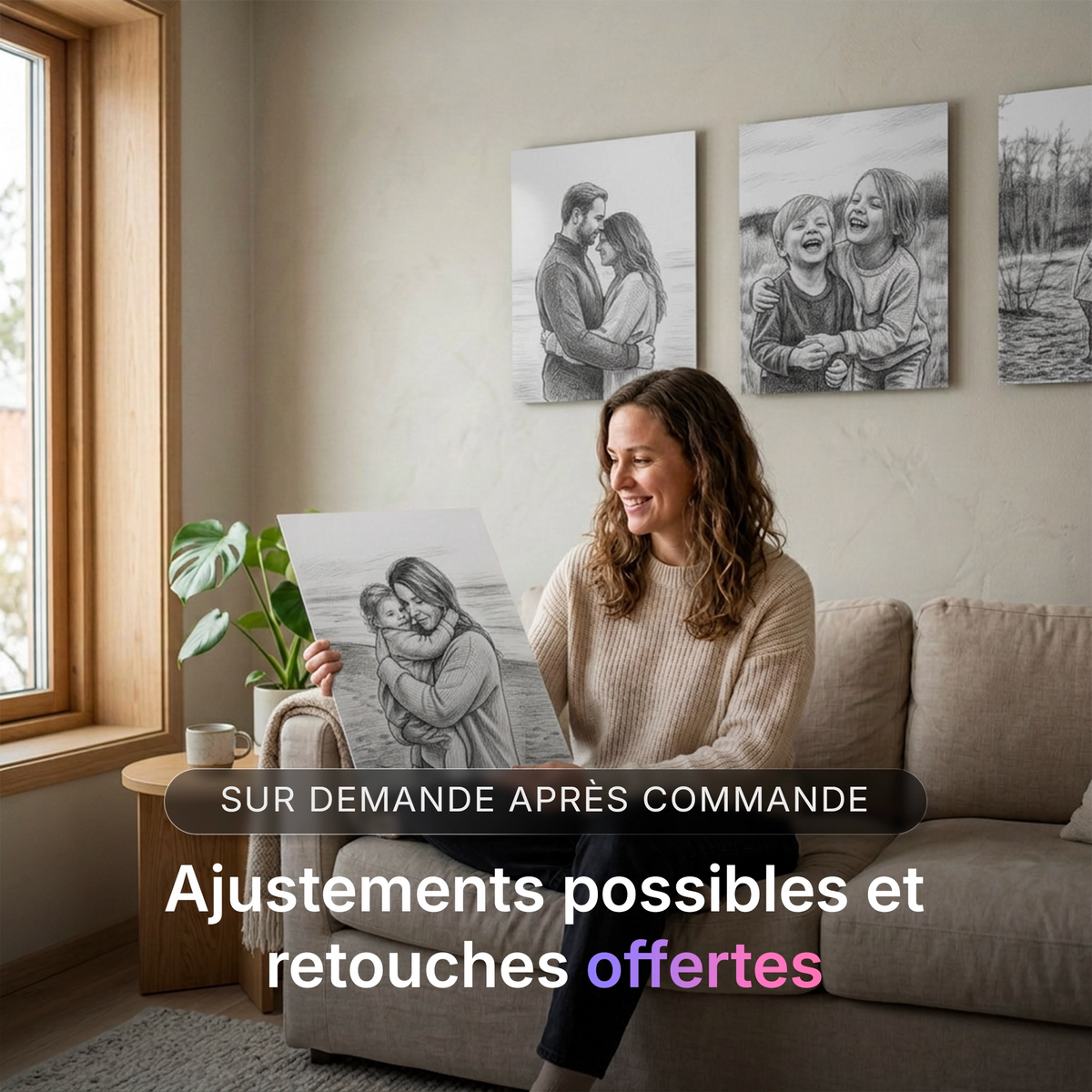 Tableau photo stylisé - Dessin | en Métal Format A3