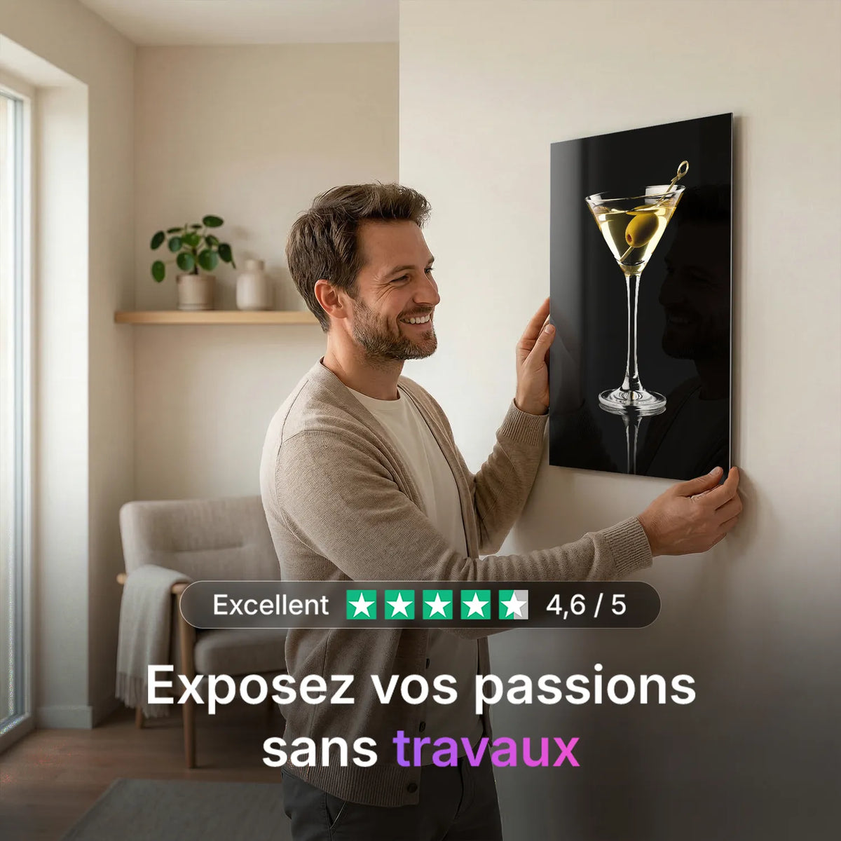 Tableau Dry Martini | en Métal Format A3