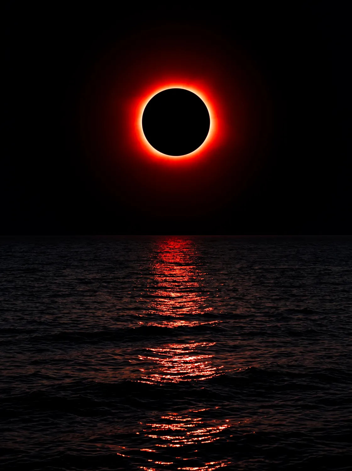 Tableau Éclipse solaire | en Métal Format A3