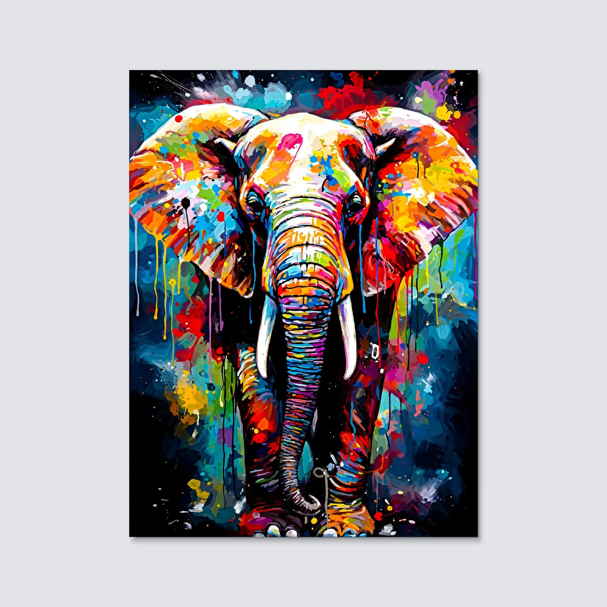 Tableau Éléphant Artistique | en Métal Format A3