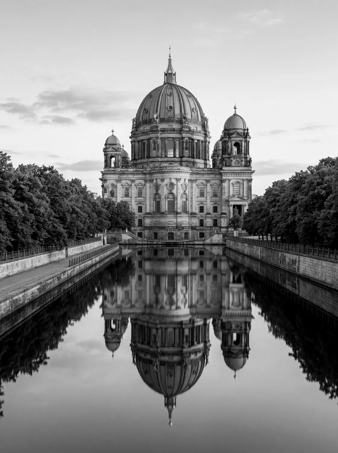 Tableau Berliner Dom N&B | en Métal Format A3