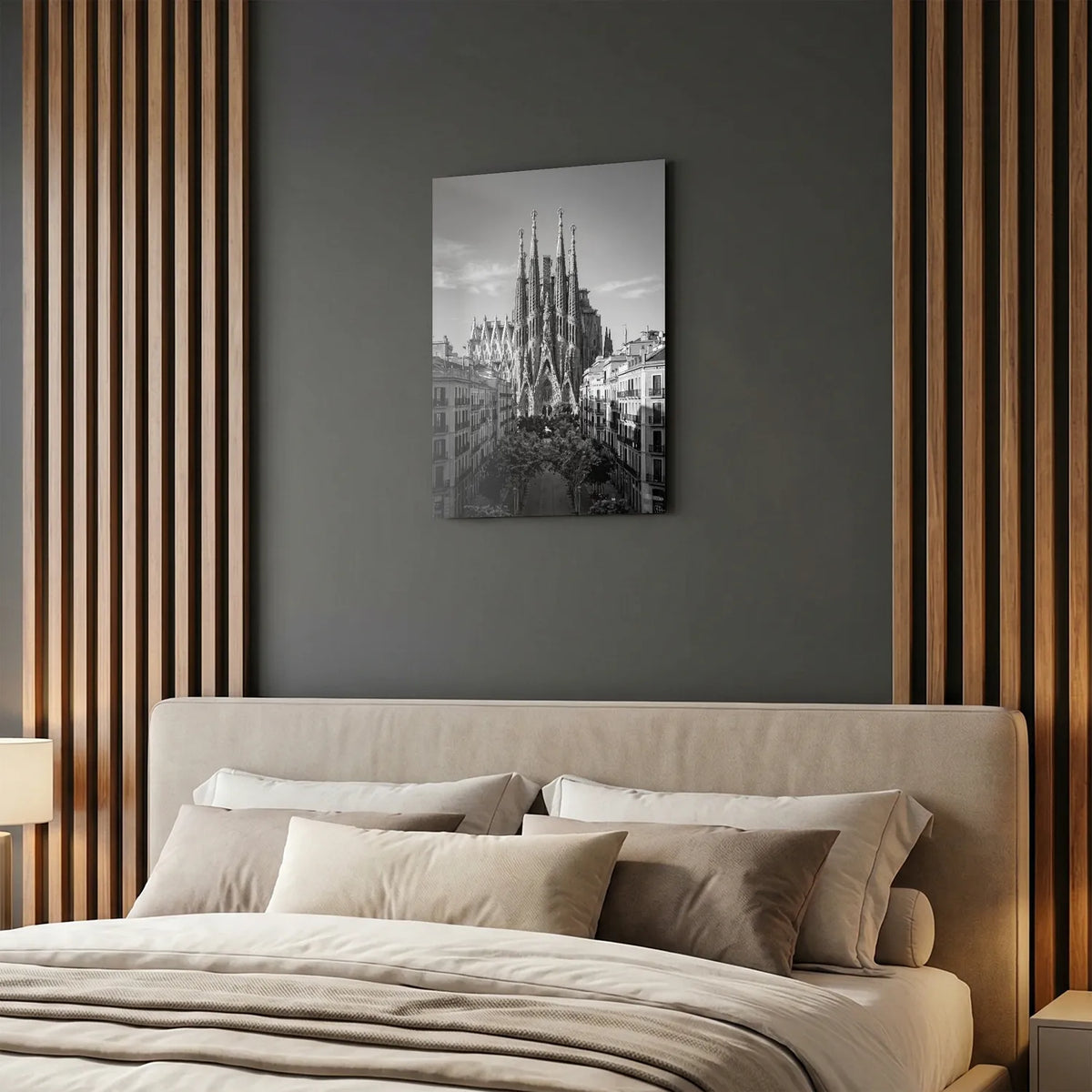 Tableau La Sagrada Família d'Espagne N&B | en Métal Format A3