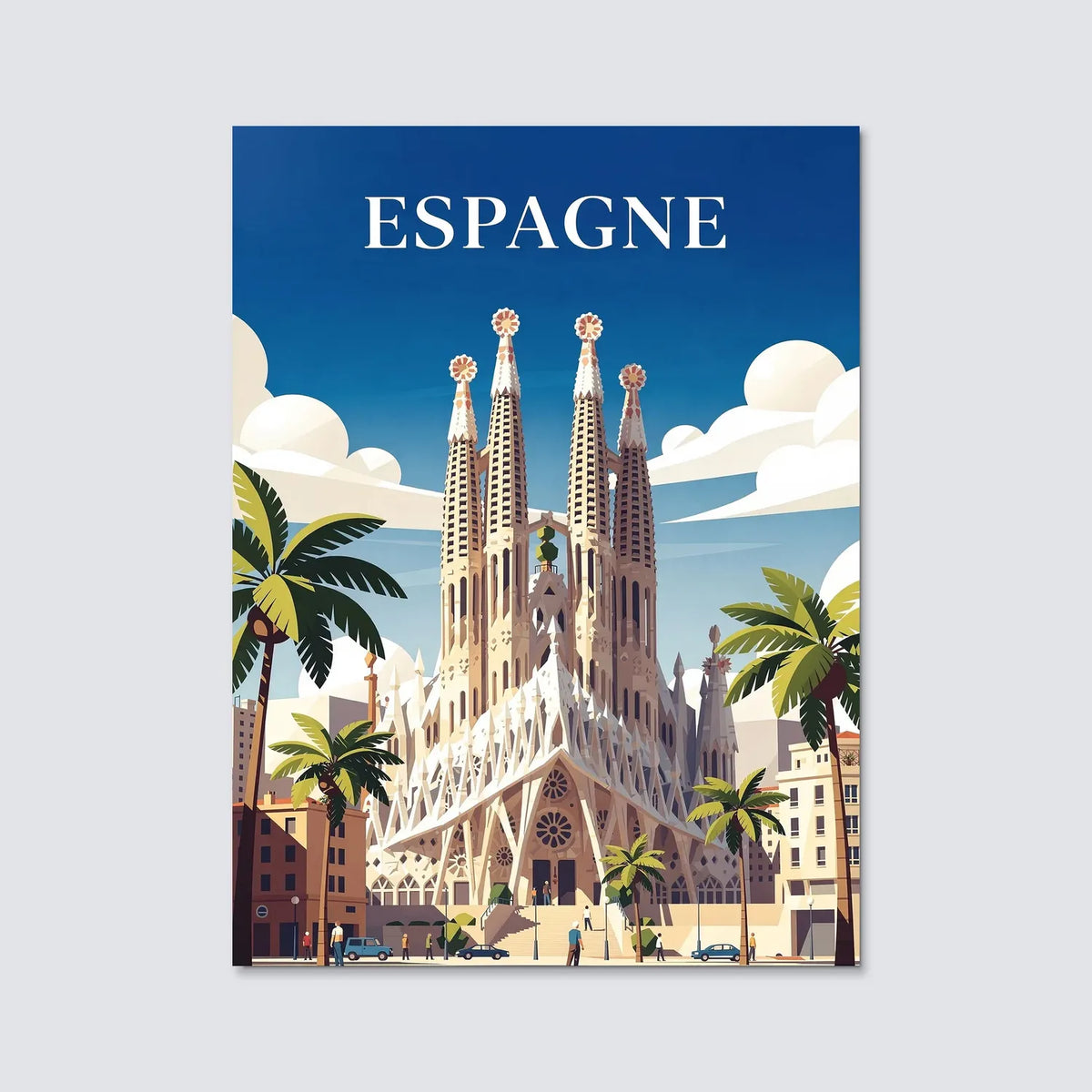 Tableau Espagne - Illustration | en Métal Format A3