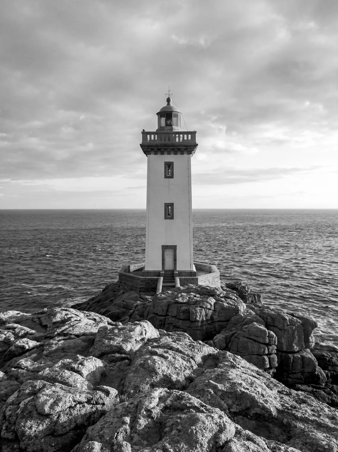 Tableau La Bretagne N&B | en Métal Format A3