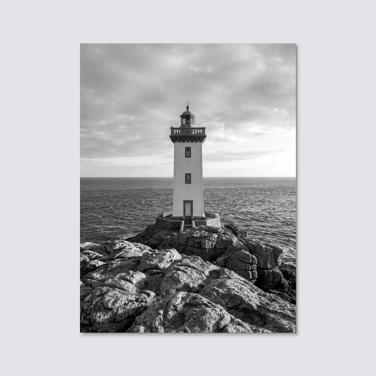 Tableau La Bretagne N&B | en Métal Format A3