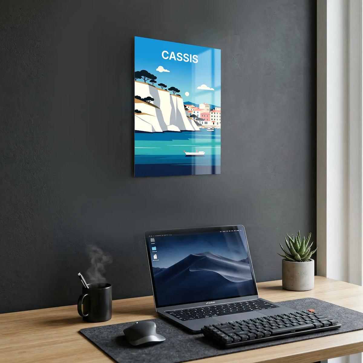 Tableau Cassis - Illustration | en Métal Format A3