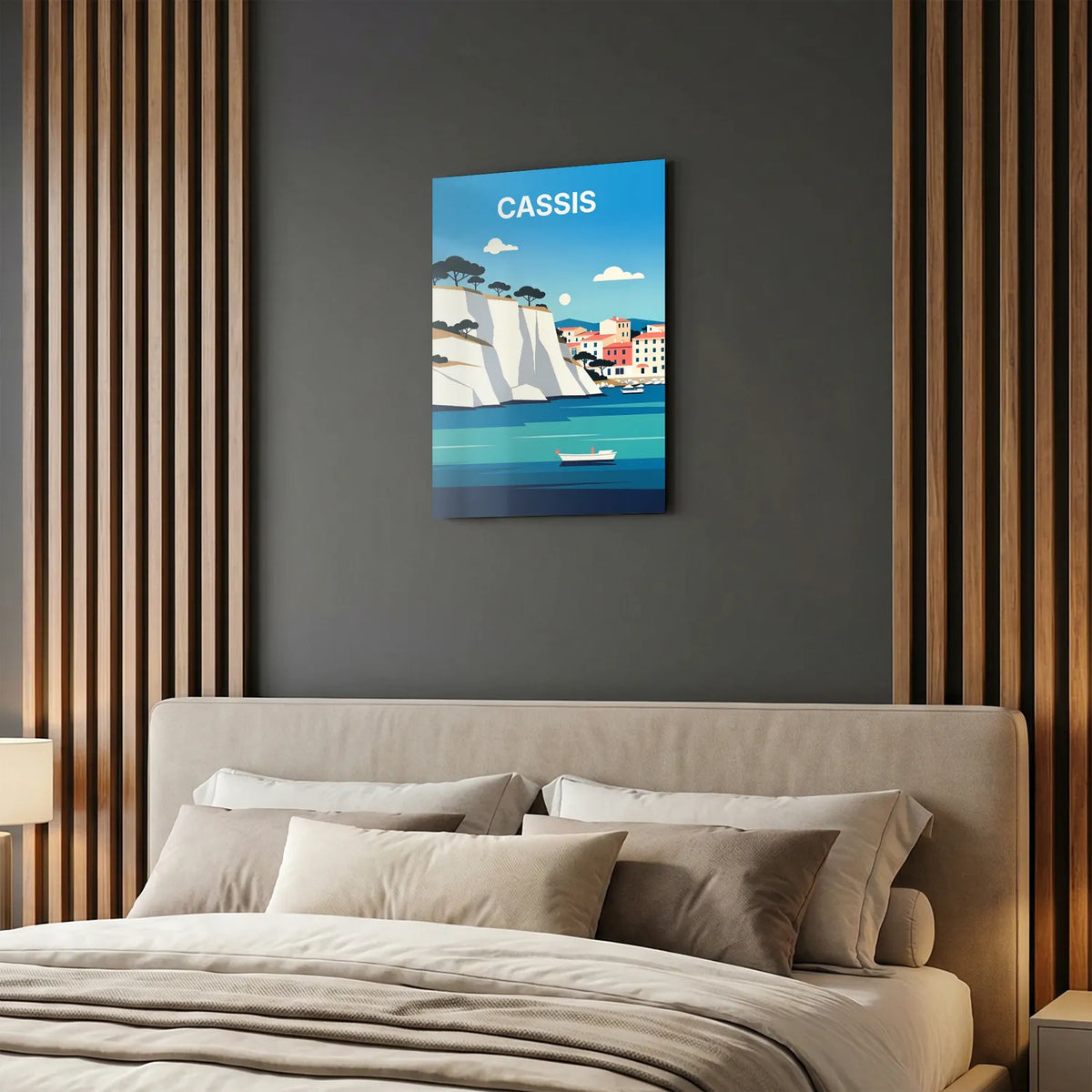 Tableau Cassis - Illustration | en Métal Format A3