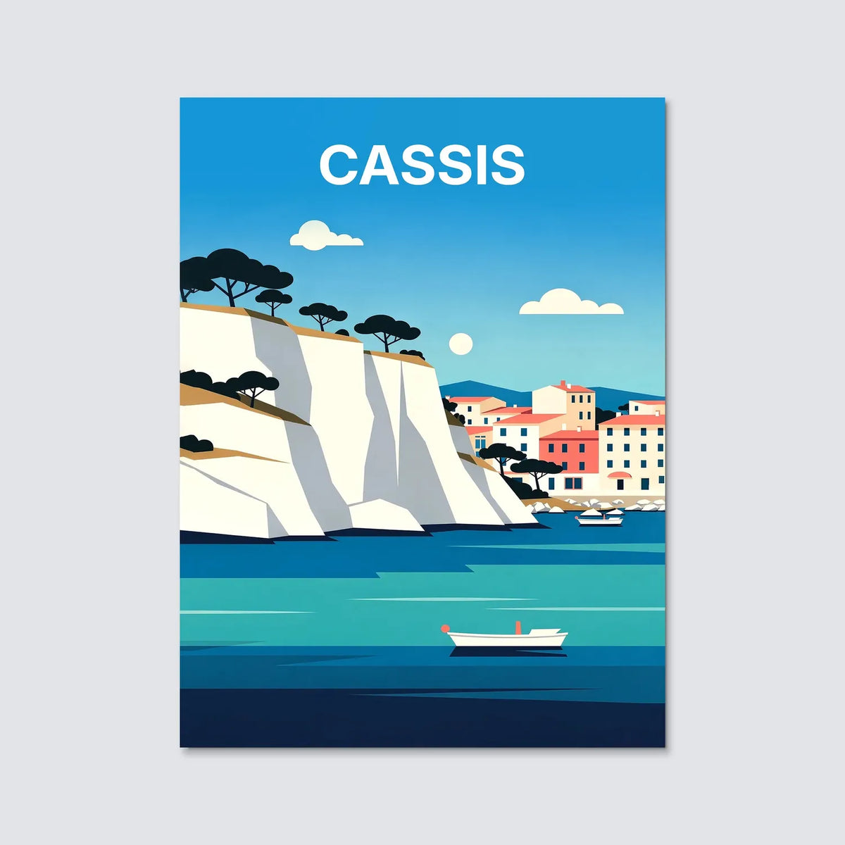Tableau Cassis - Illustration | en Métal Format A3