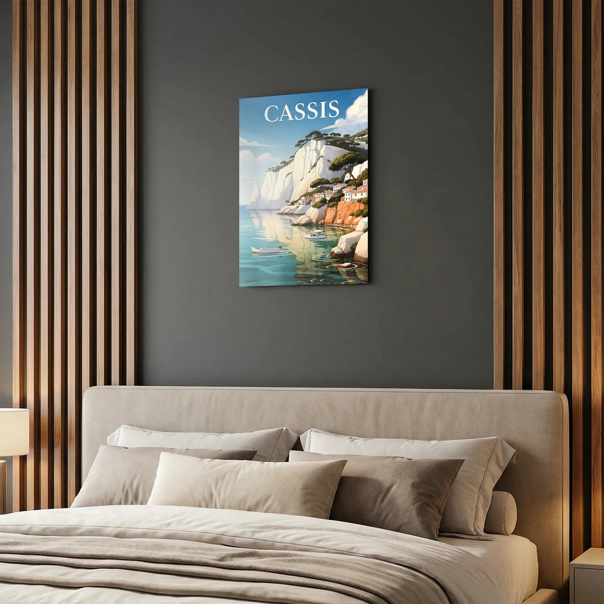 Tableau Calanques de Cassis - Illustration | en Métal Format A3