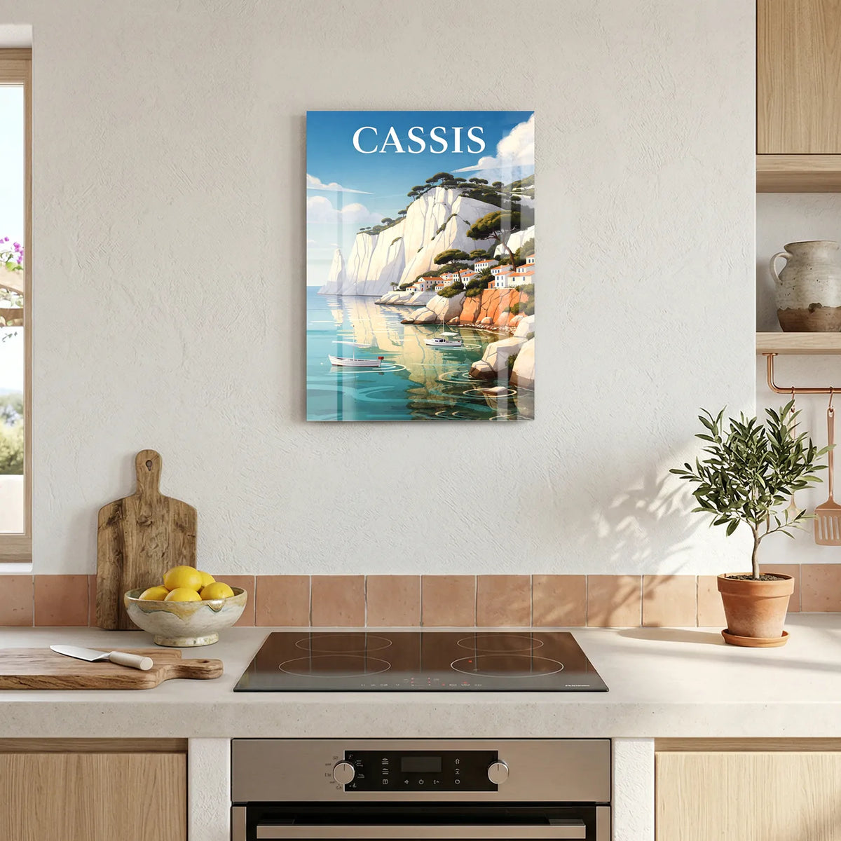 Tableau Calanques de Cassis - Illustration | en Métal Format A3
